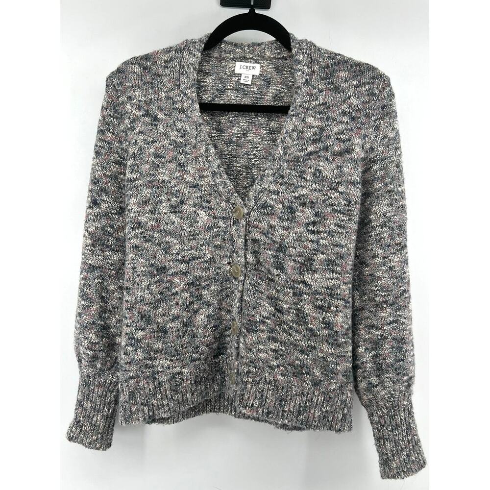 J.Crew | Re-Imagined Marled Tweed V-Neck Cardigan Cottagecore Preppy Womens XS
